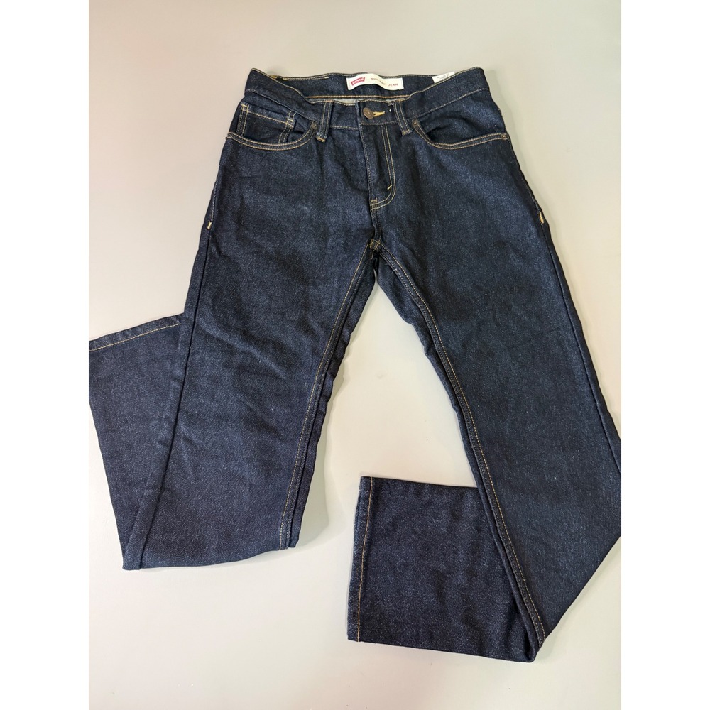 Levis 511 Knit Jeans Boys 12 Reg Dark Indigo Slim Fit Stretch Denim W26 L26